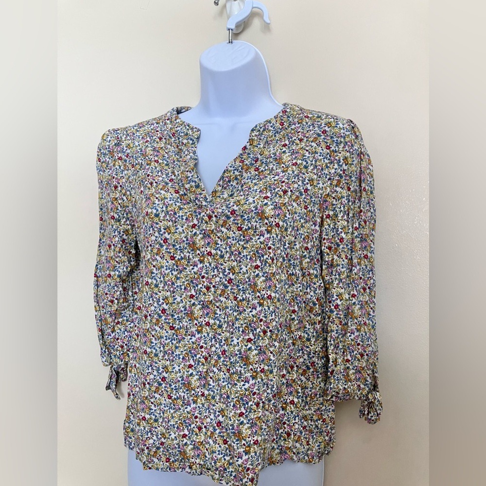 Rose & Thyme Floral Women's Cottagecore‎ Blouse Size XS
